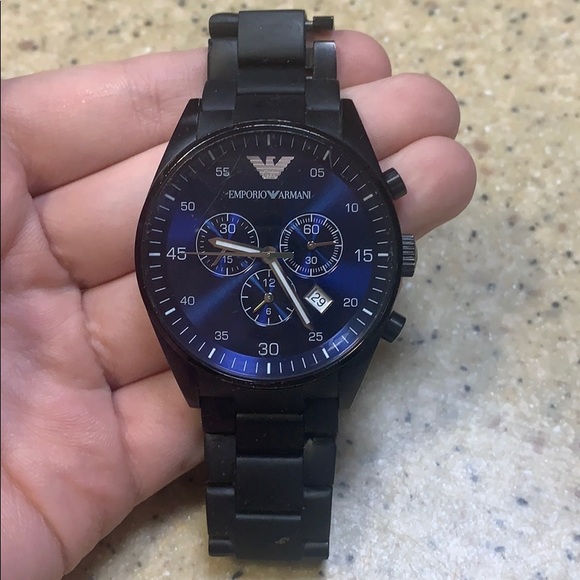 armani silicone watch